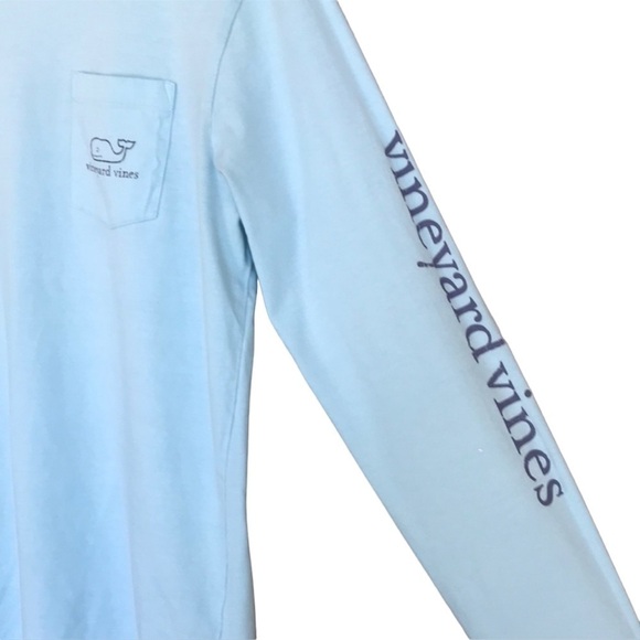 Vineyard Vines Long Sleeve Whale Graphic Pocket T-Shirt Blue XL - Picture 3 of 9